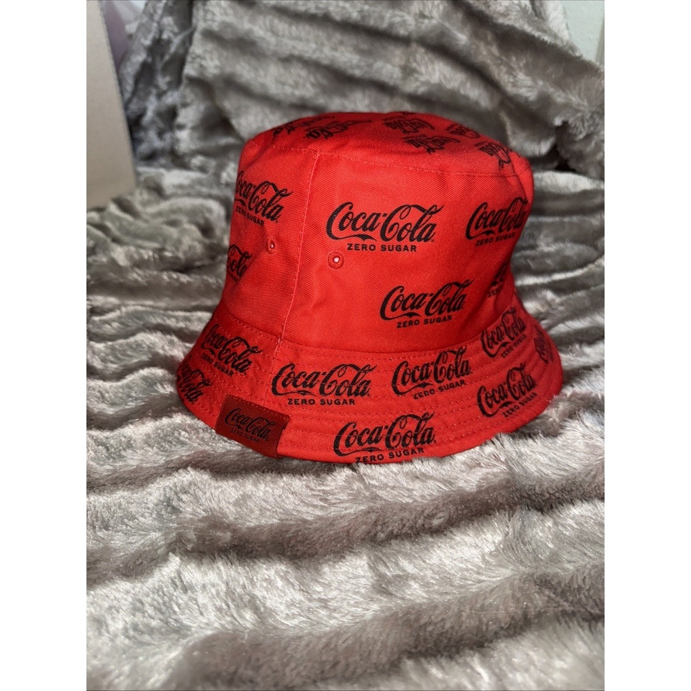 Coca Cola Zero Bucket Hat NWOT Black And Red